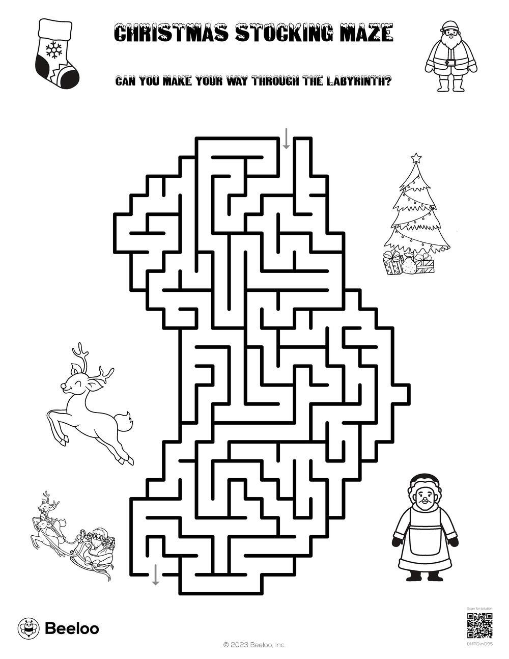 Christmas Stocking Maze