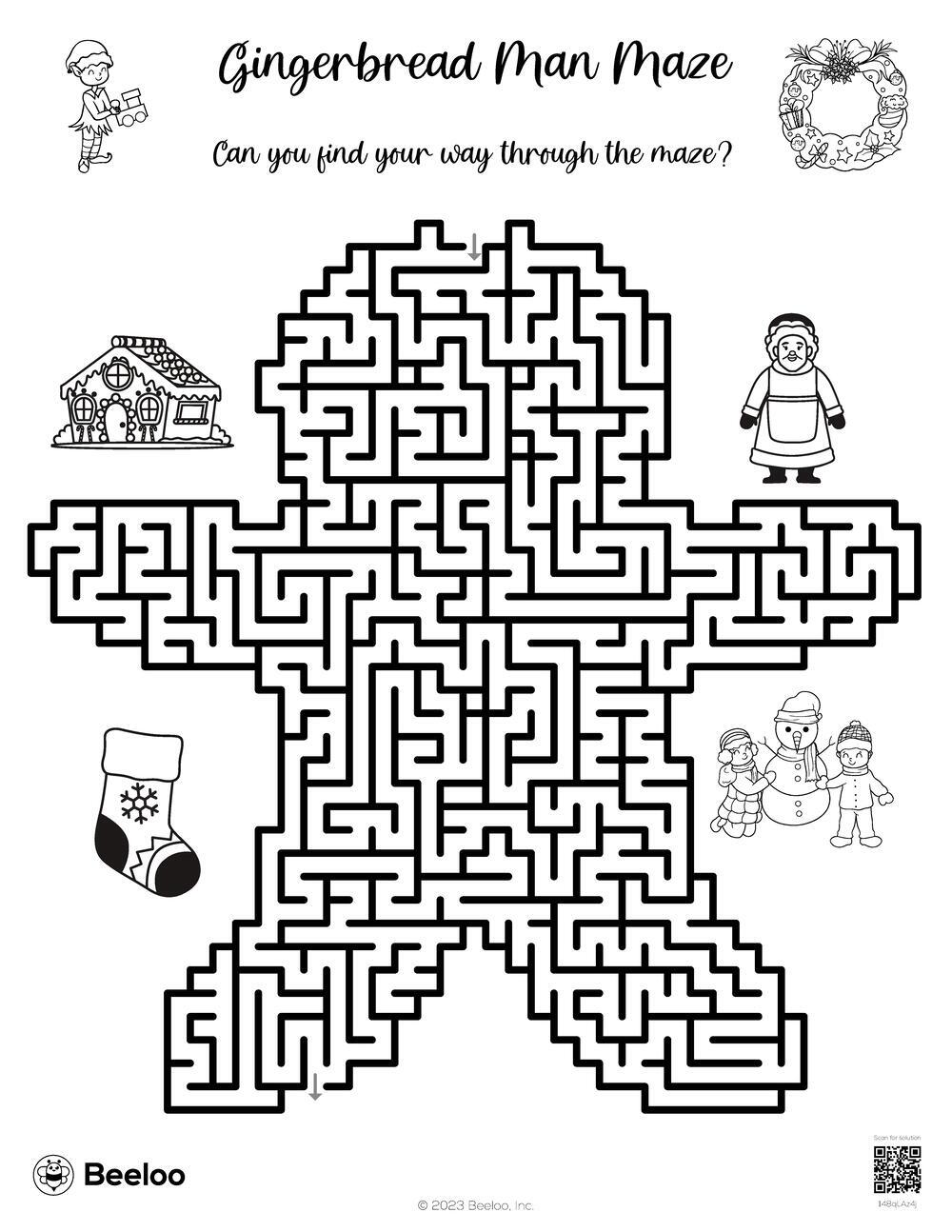 Gingerbread Man Maze