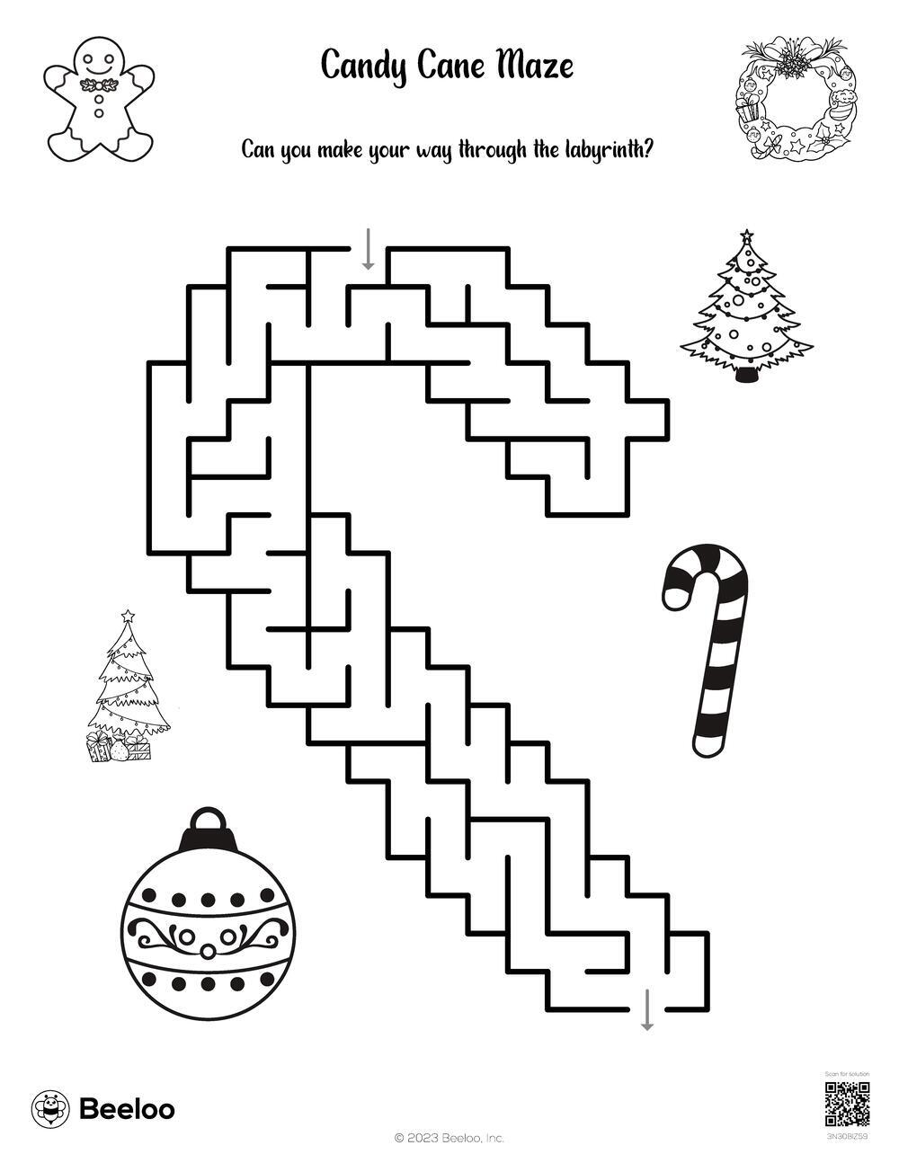 Candy Cane Maze