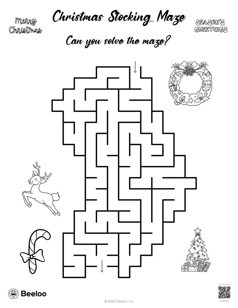 Christmas Stocking Maze