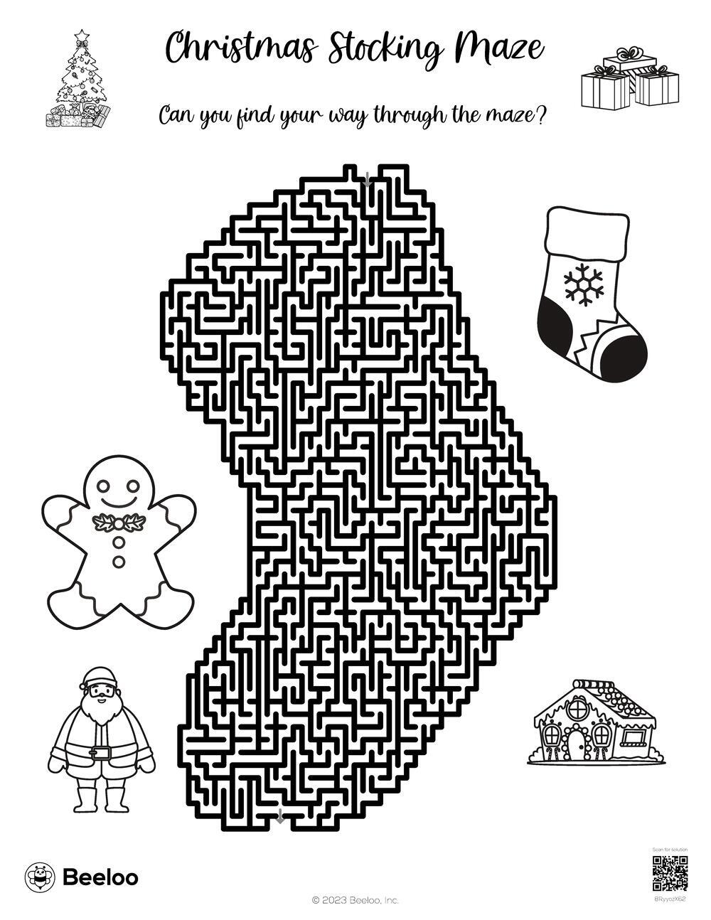 Christmas Stocking Maze