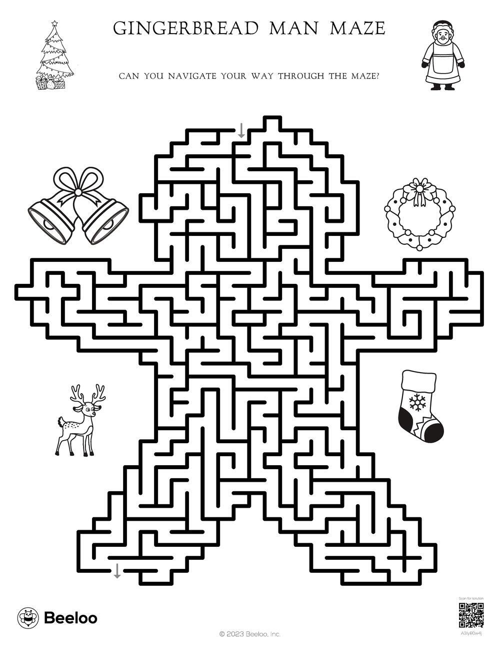 Gingerbread Man Maze