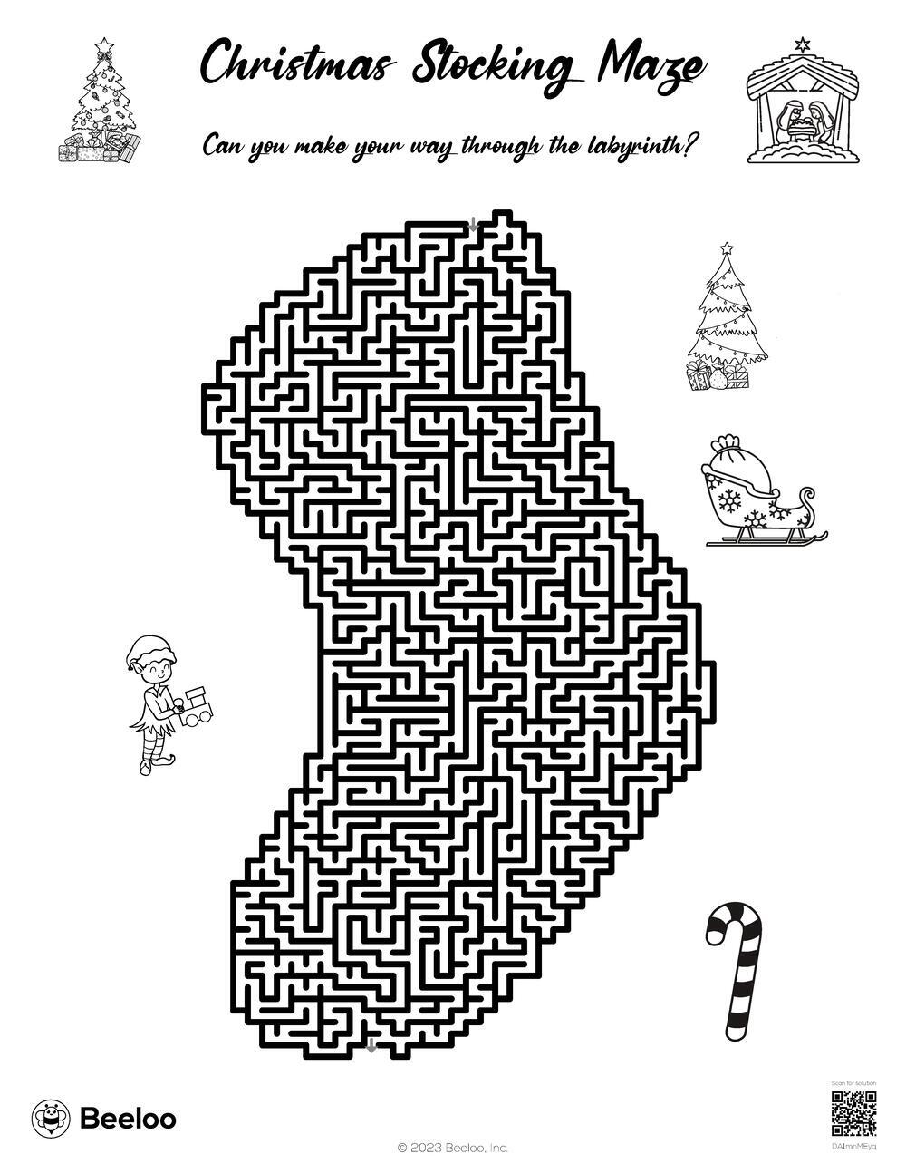 Christmas Stocking Maze