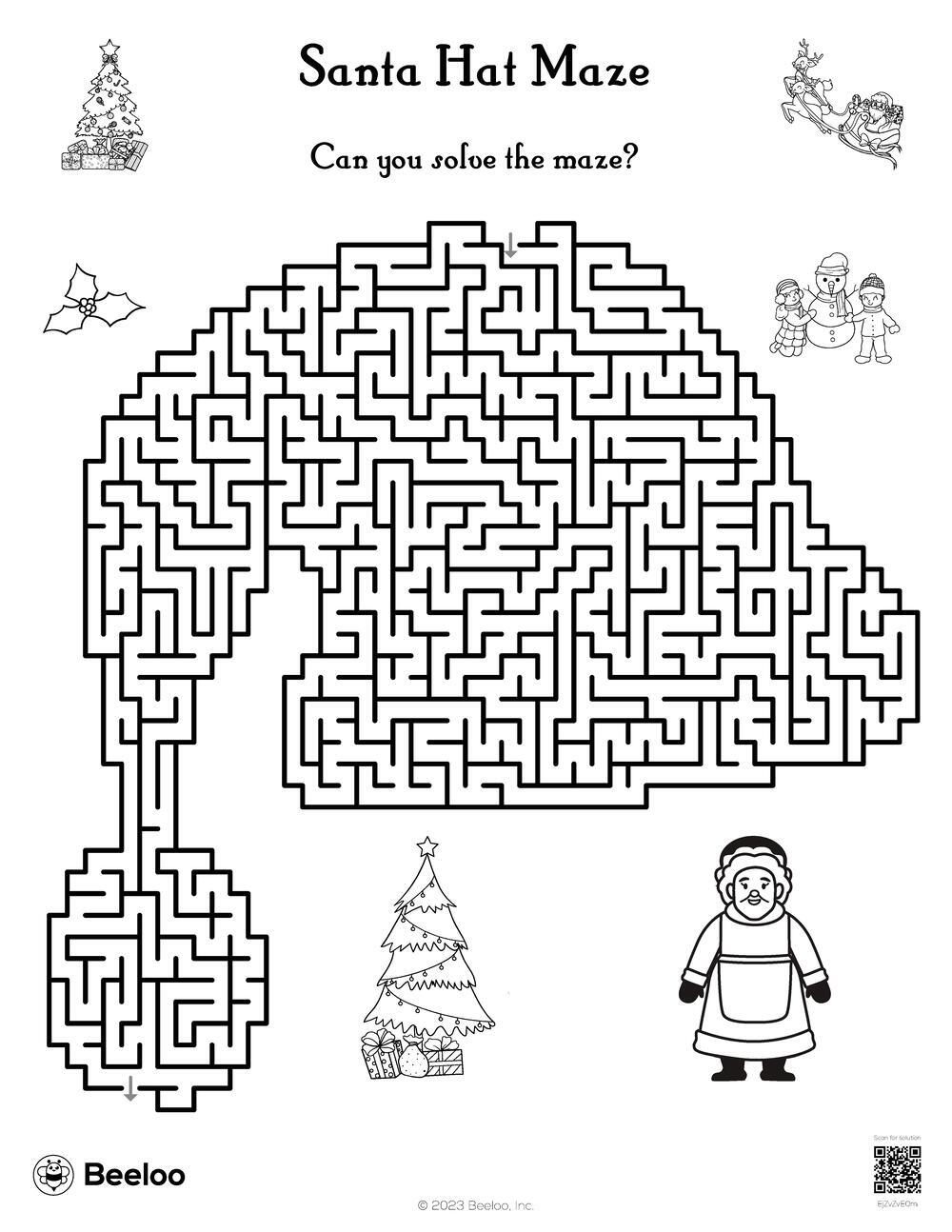 Santa Hat Maze