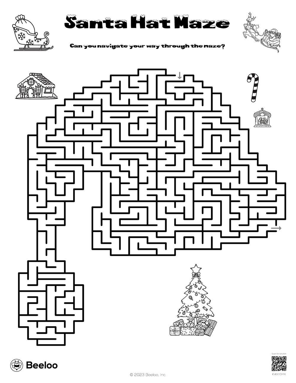 Santa Hat Maze