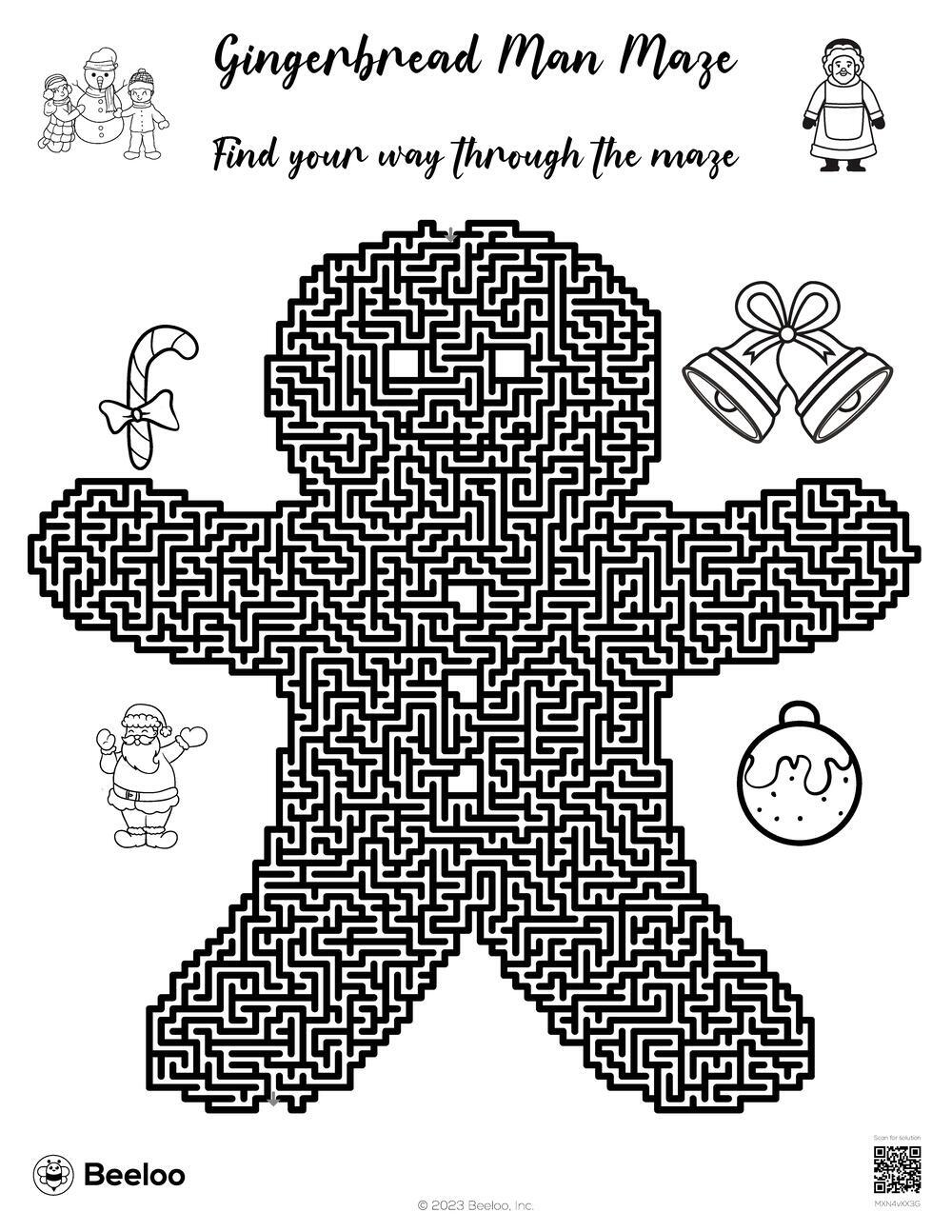 Gingerbread Man Maze