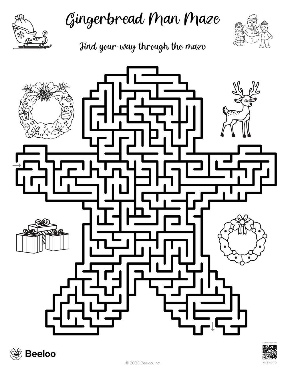 Gingerbread Man Maze