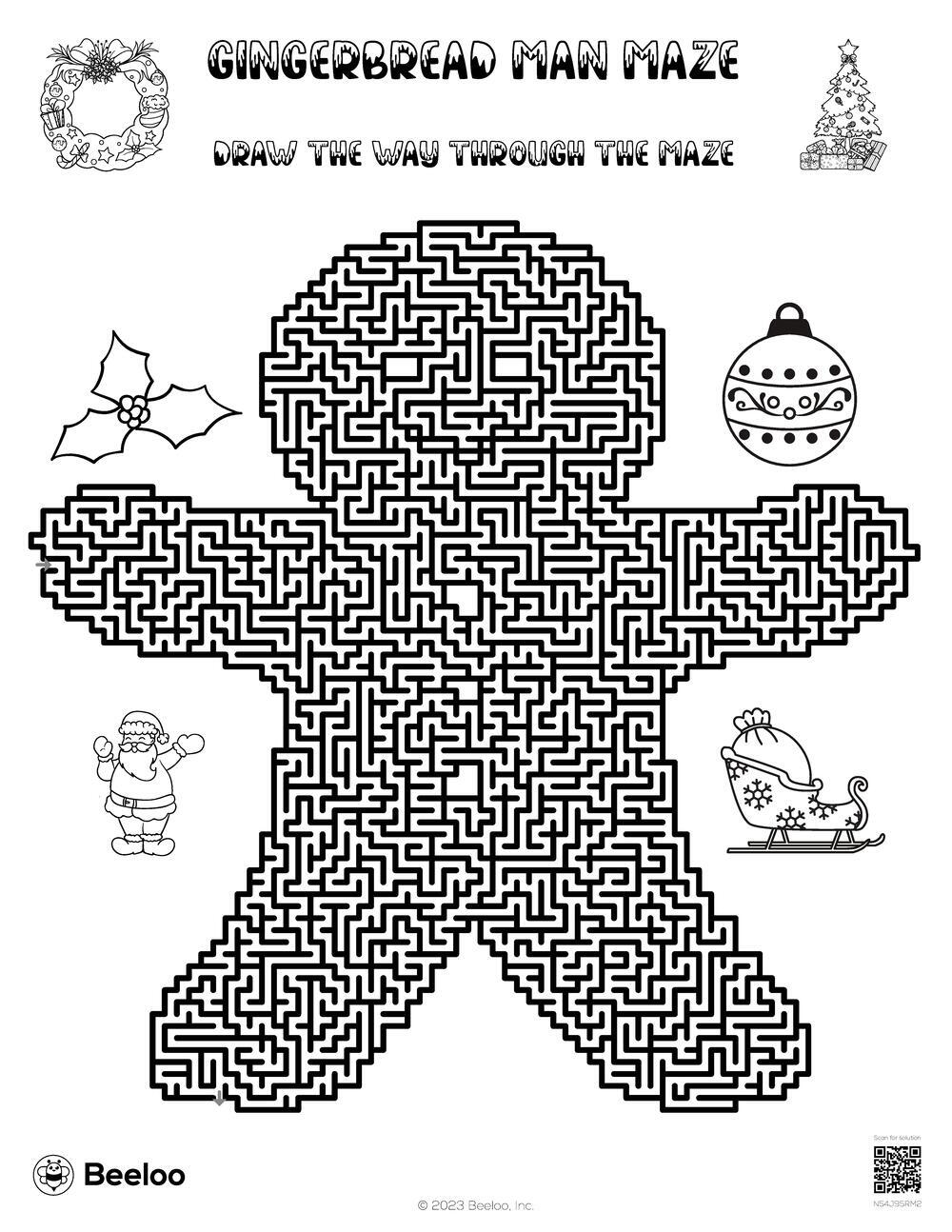 Gingerbread Man Maze