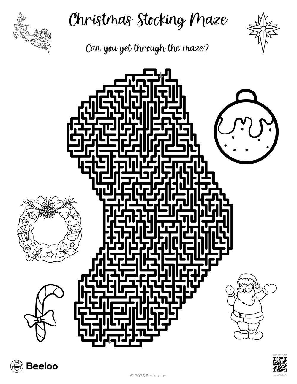 Christmas Stocking Maze