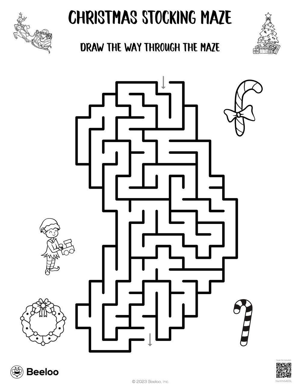 Christmas Stocking Maze