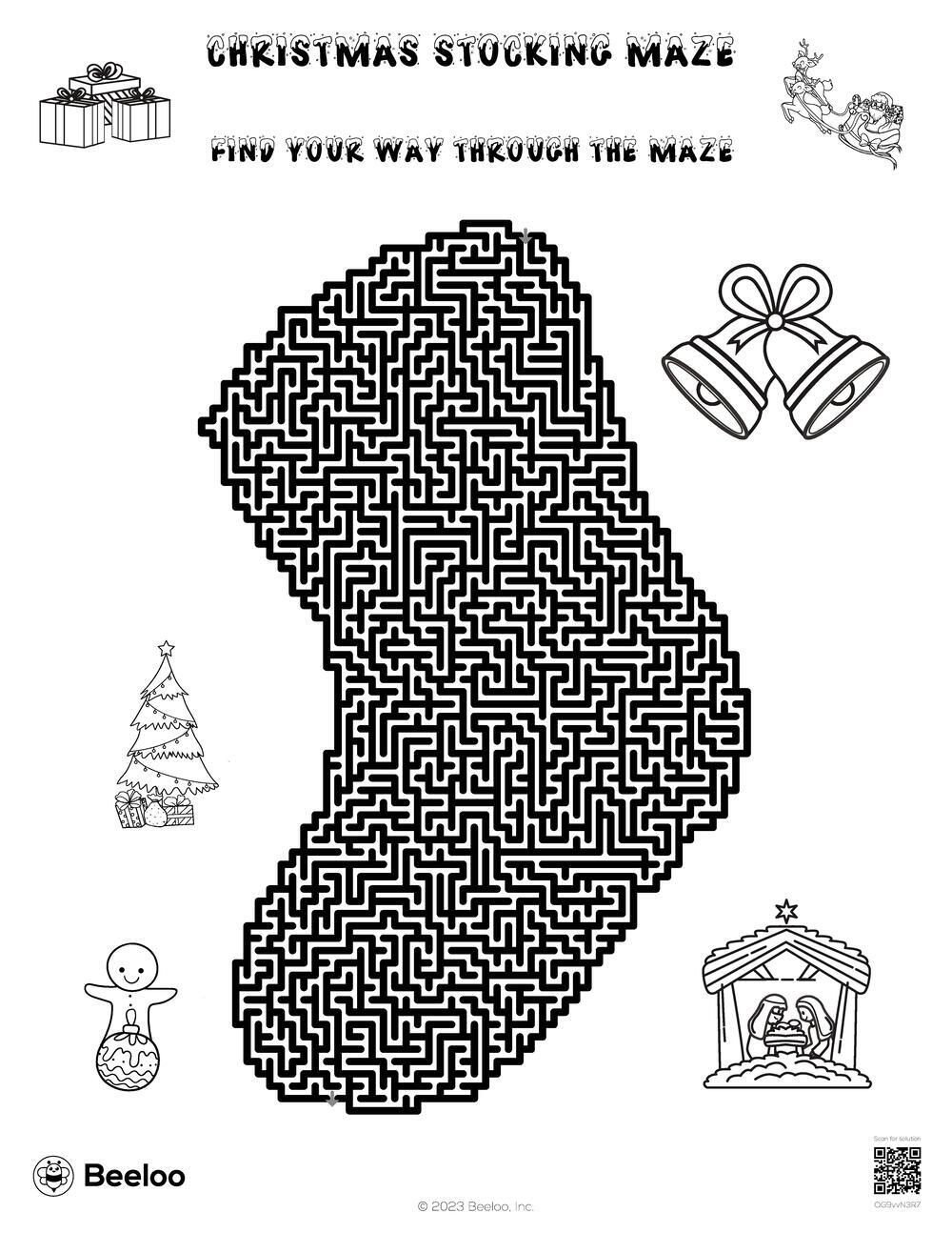 Christmas Stocking Maze