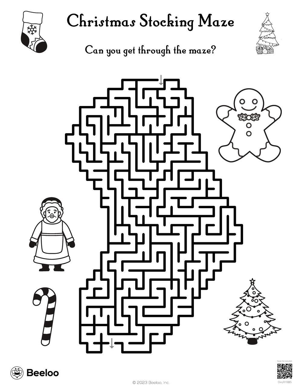 Christmas Stocking Maze