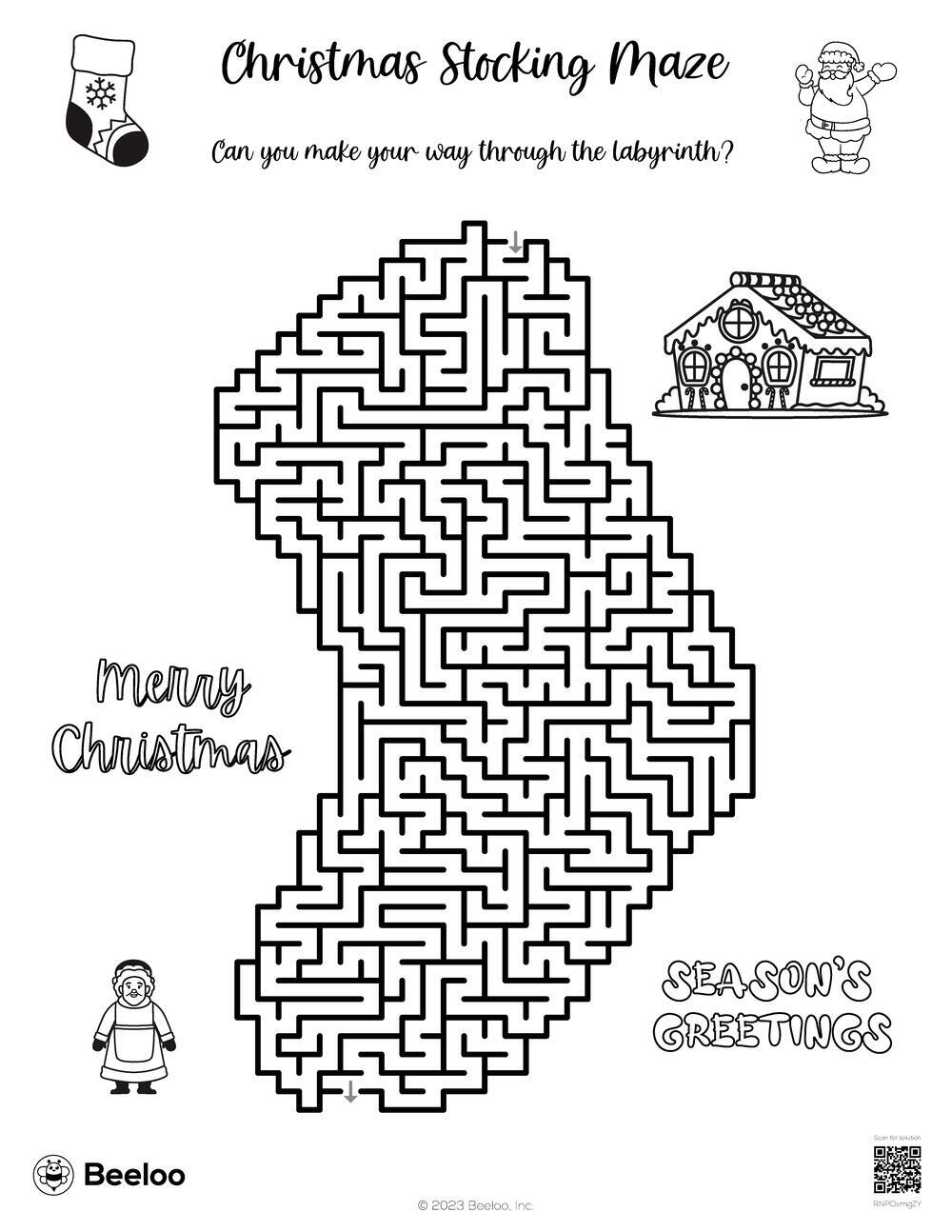 Christmas Stocking Maze