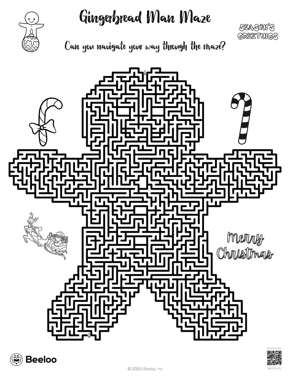 Gingerbread Man Maze