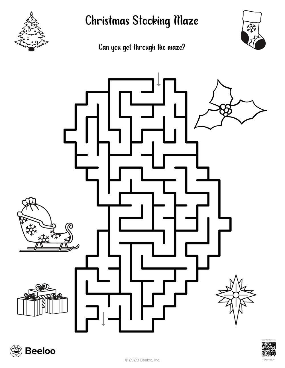 Christmas Stocking Maze