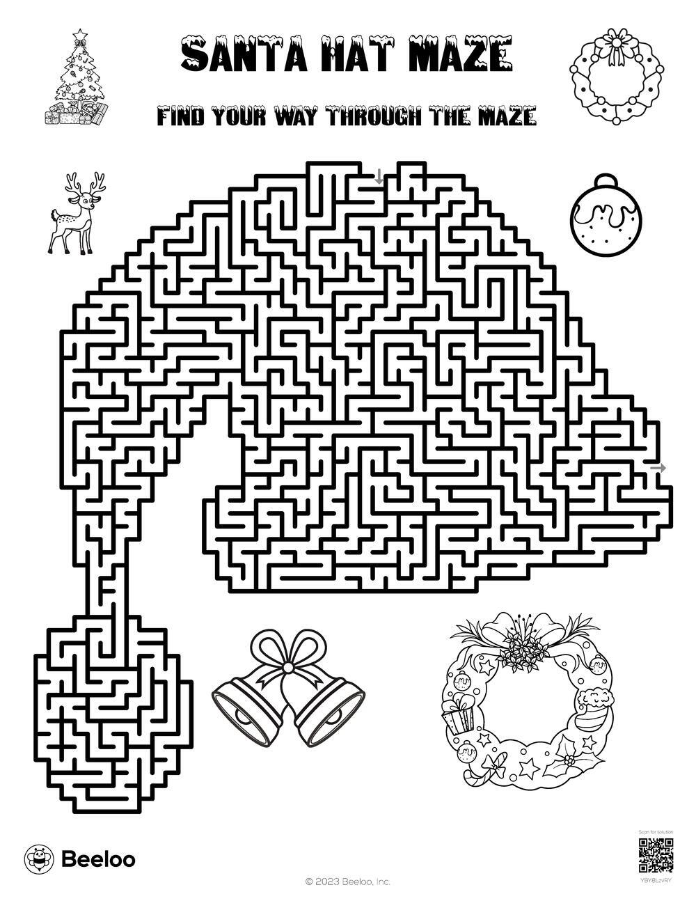 Santa Hat Maze