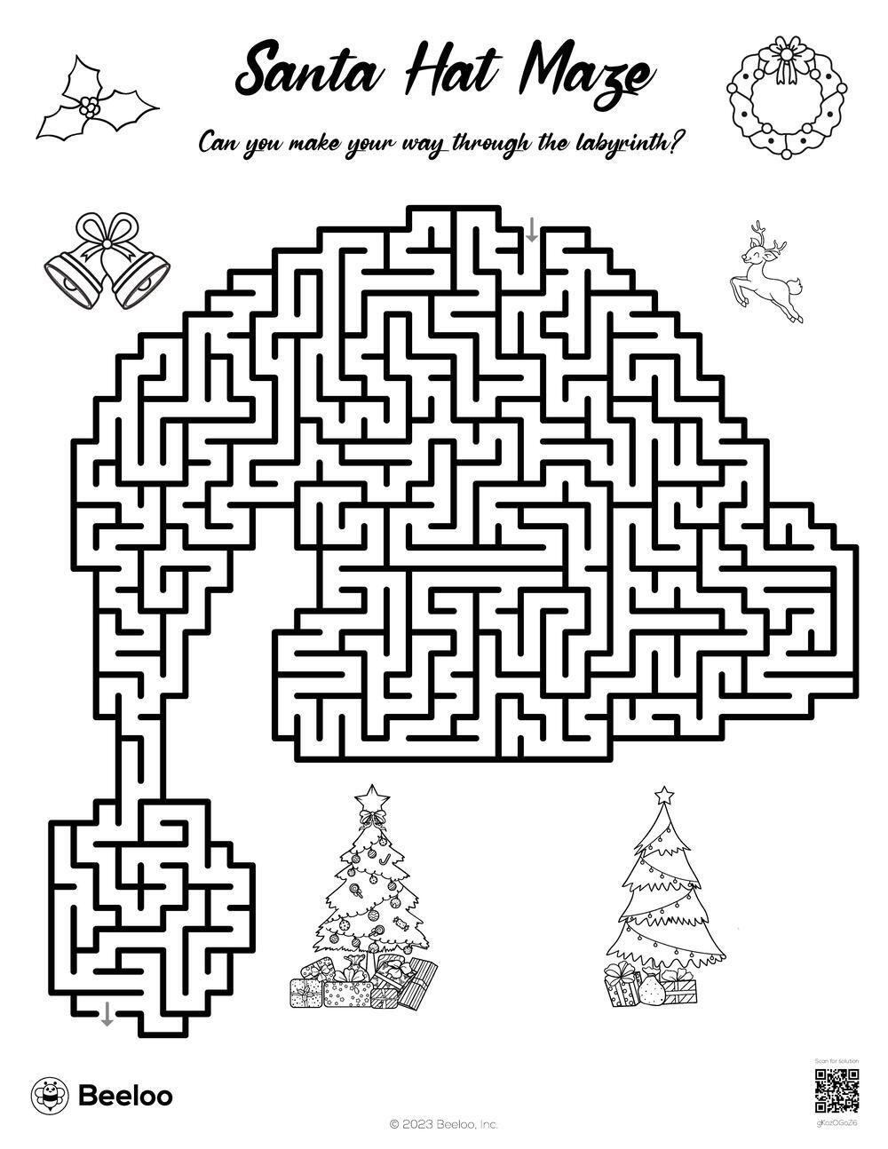 Santa Hat Maze