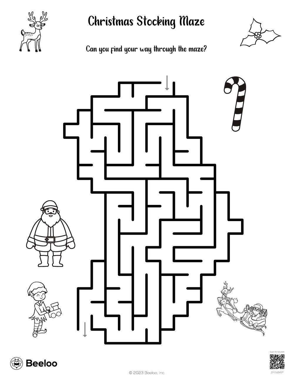 Christmas Stocking Maze