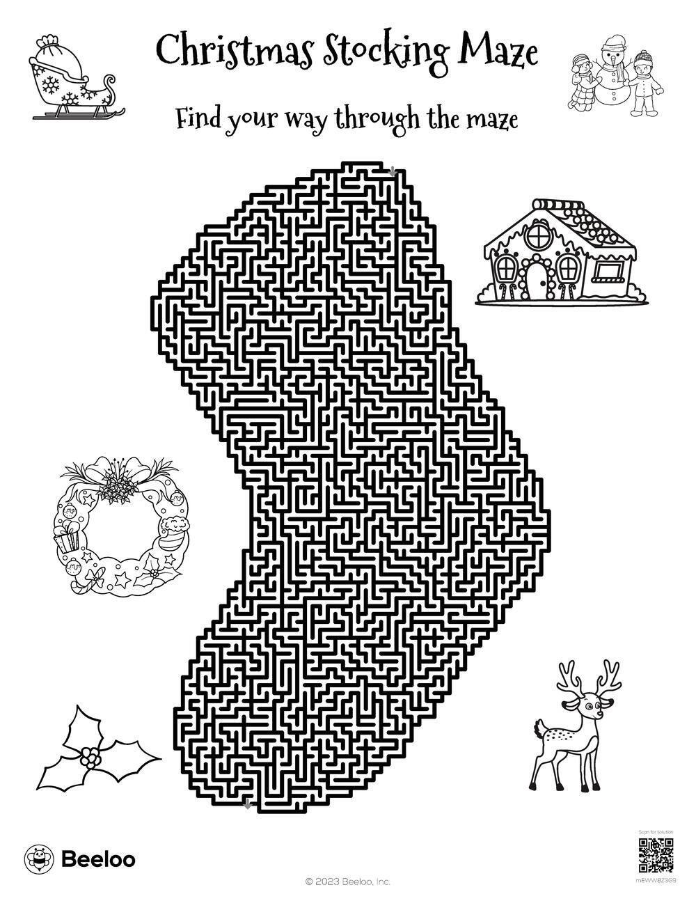 Christmas Stocking Maze