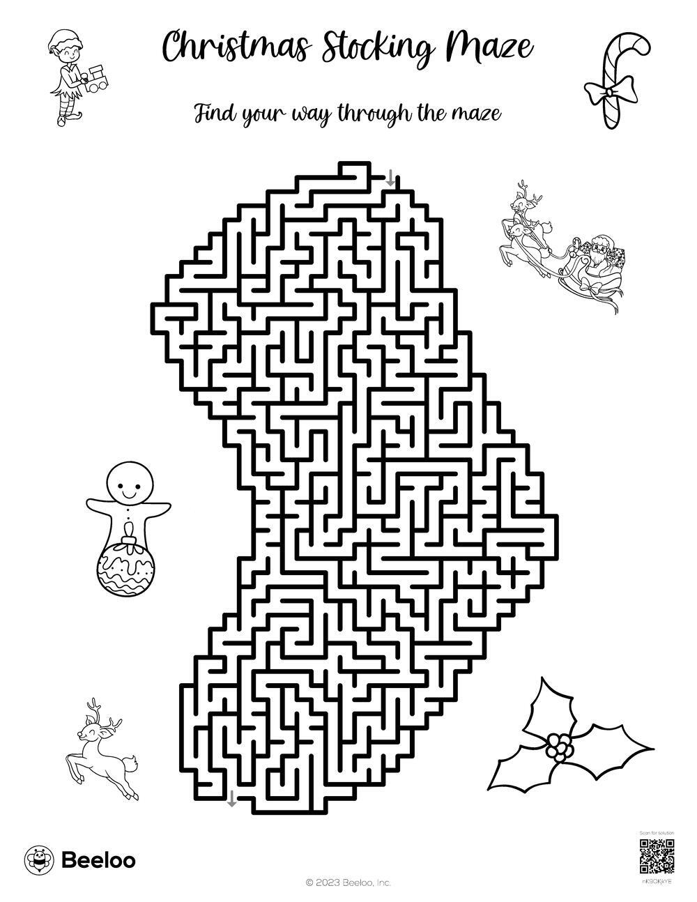 Christmas Stocking Maze