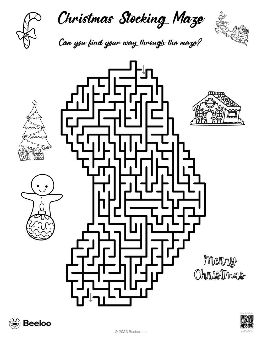 Christmas Stocking Maze