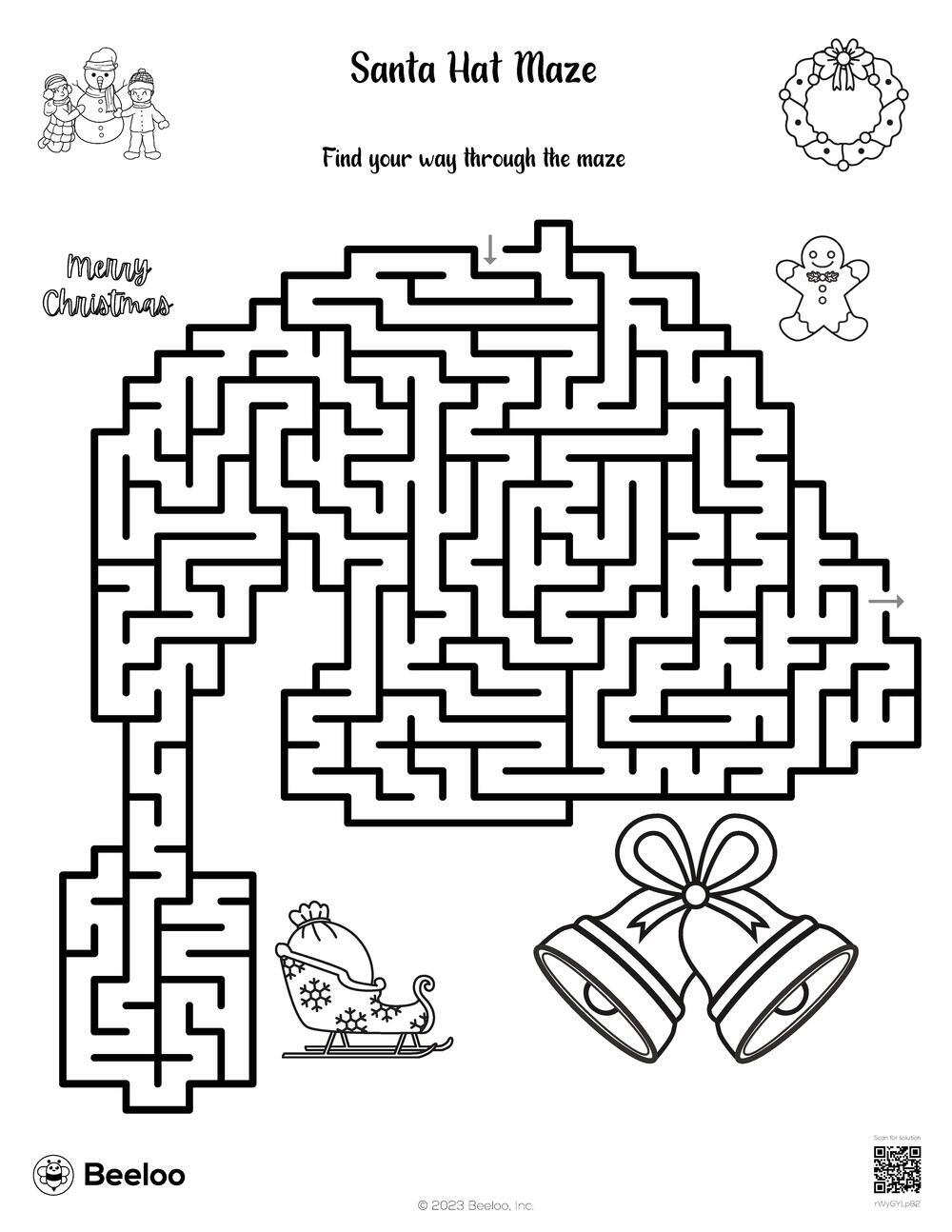 Santa Hat Maze