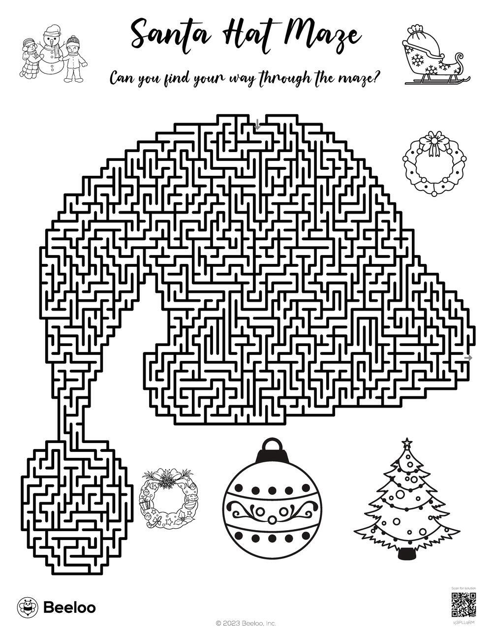 Santa Hat Maze