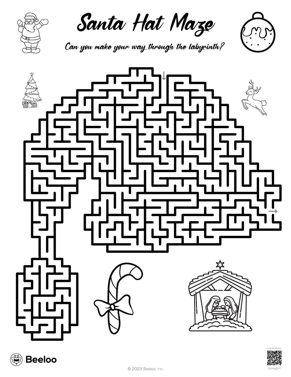 Santa Hat Maze