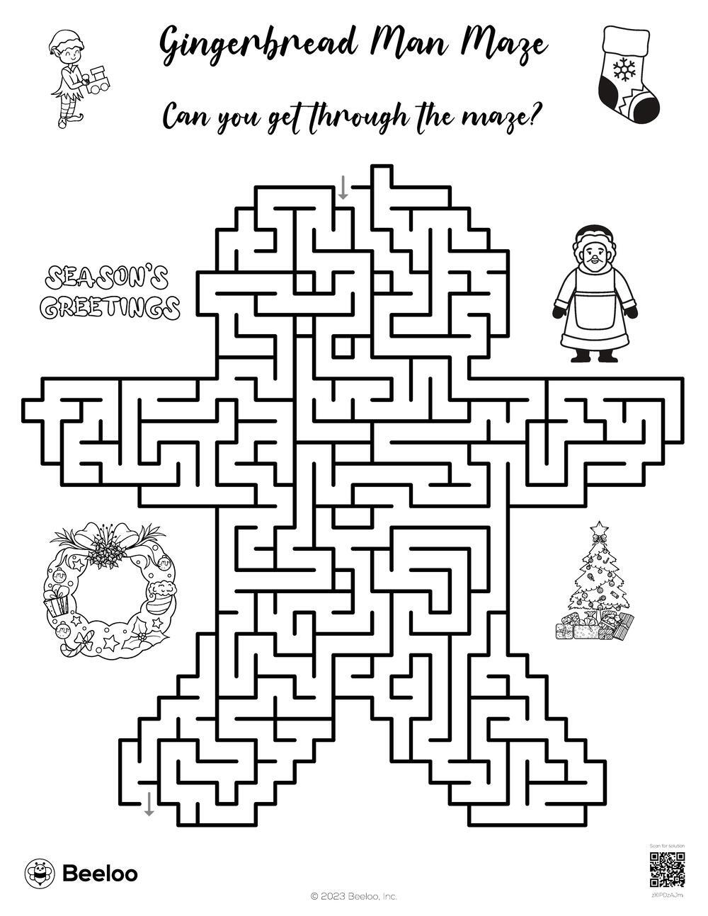 Gingerbread Man Maze