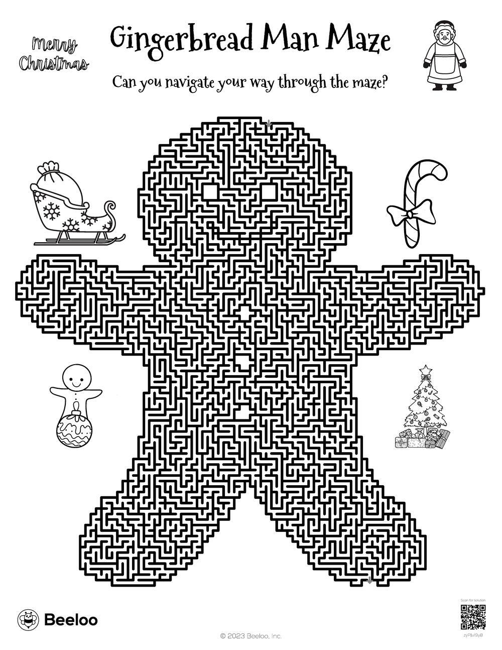 Gingerbread Man Maze