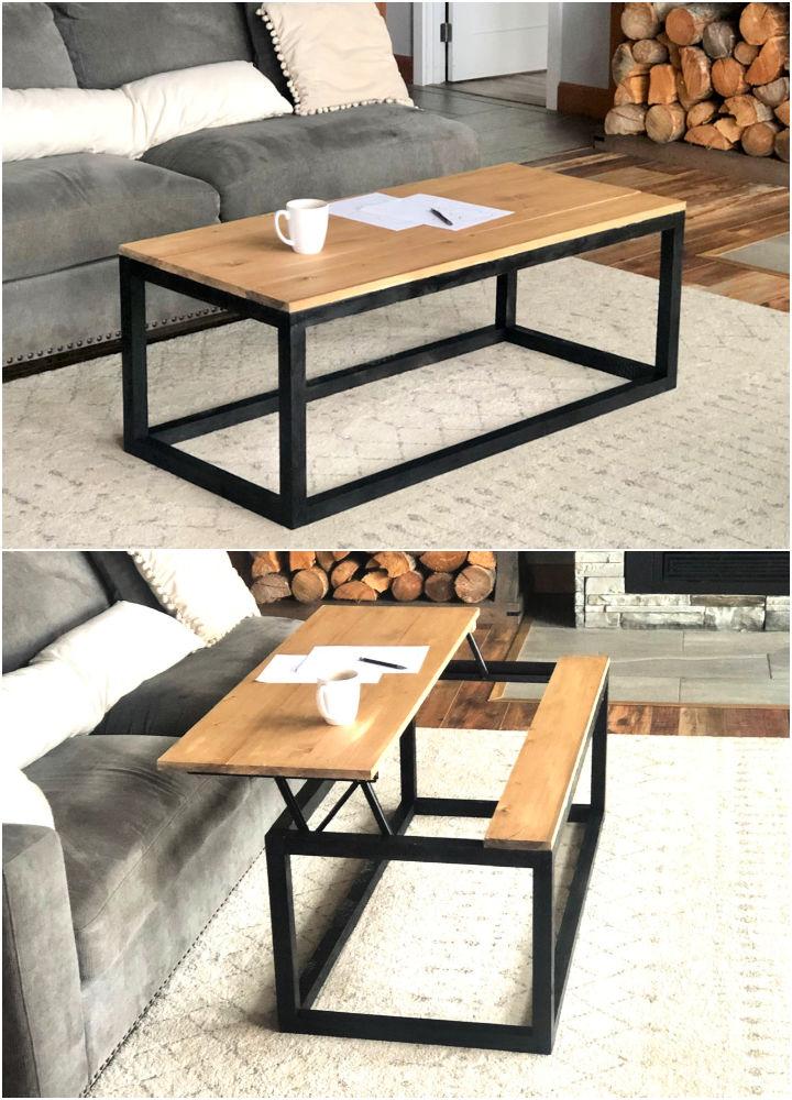 Box Frame Coffee Table with Lift Top