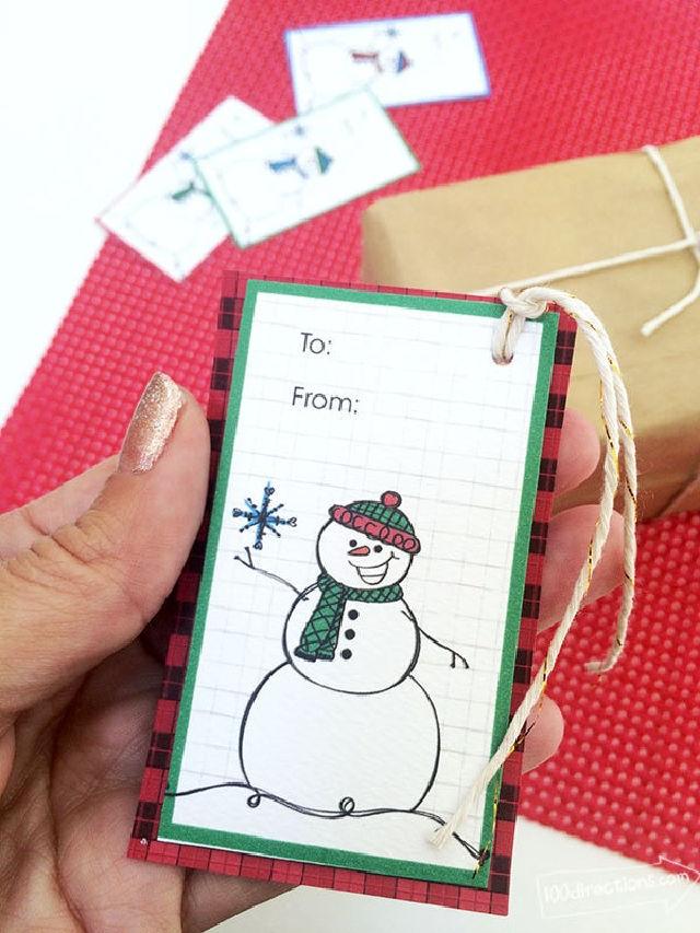 To and From Printable Snowman Gift Tag