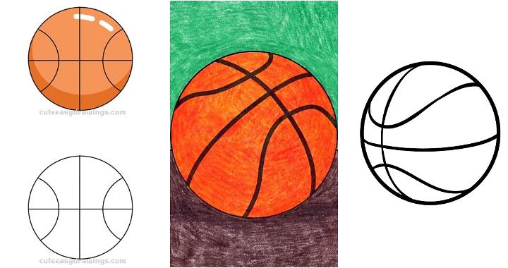 25 Easy Basketball Drawing Ideas - How to Draw a Basketball