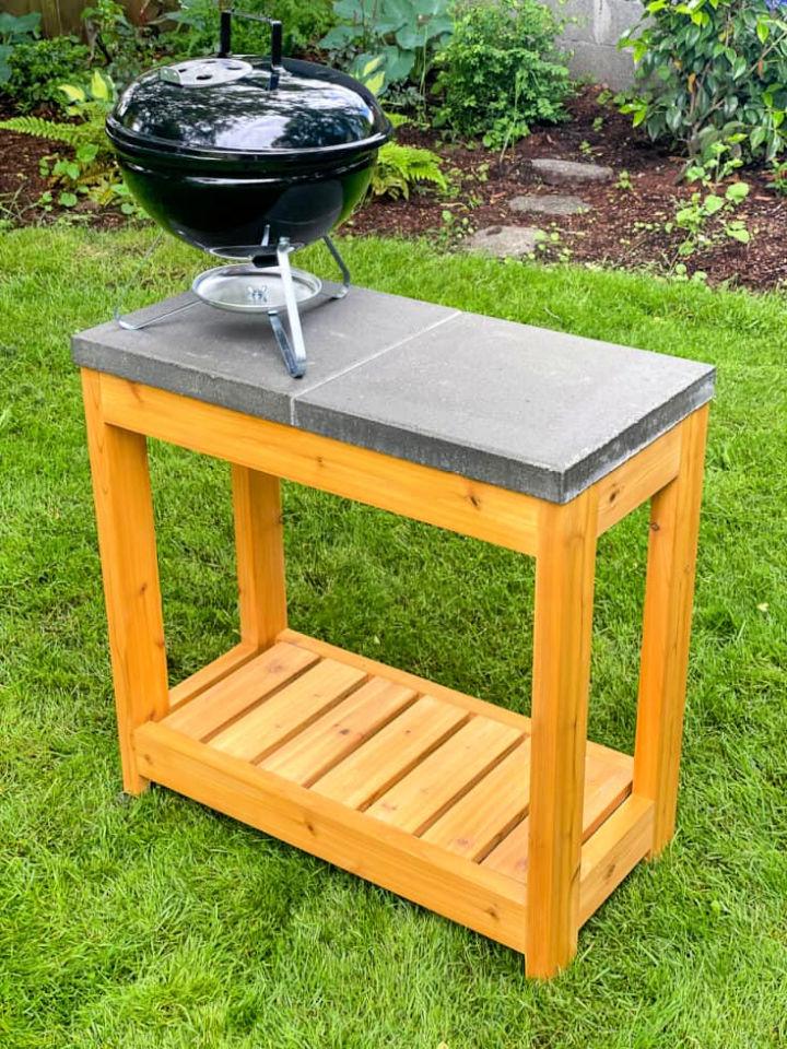 Backyard Concrete Top Grill Station