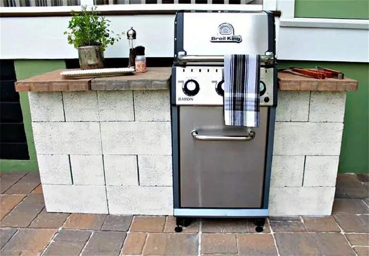 DIY Cinder Block Grill Station