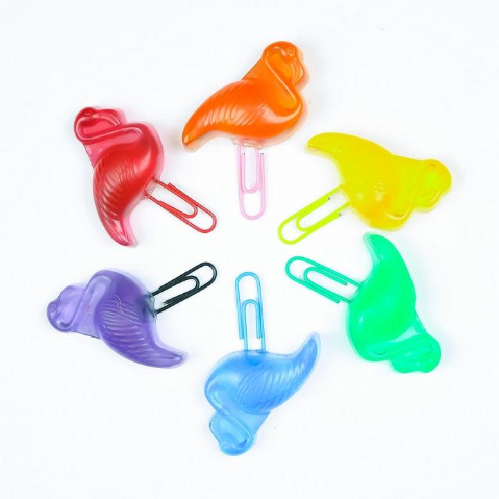 Rainbow Resin Flamingo Paper Clips