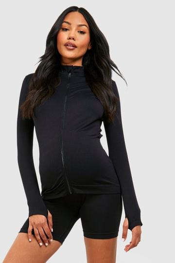 Maternity Seamless Biker Shorts black