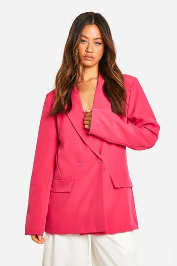 Tall Woven Tailored Blazer fuchsia