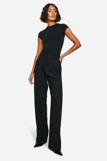 Tall Essential Straight Leg Tailored Trousers black