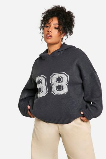 PLUS 98 VARSITY HOODIE grey