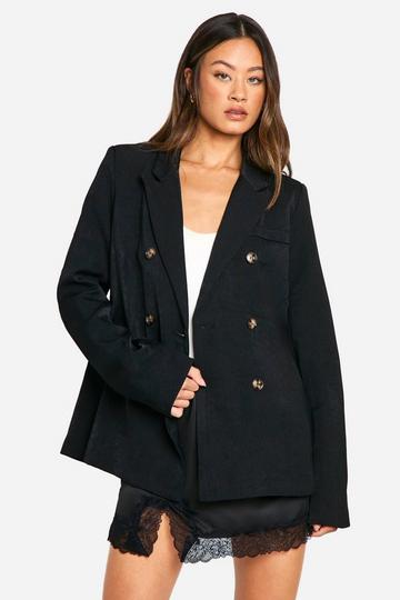 Tall Double Breasted Blazer black