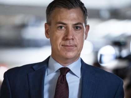 UNITED STATES - JANUARY 3: Rep. Jim Banks, R-Ind., is seen outside a meeting of the House