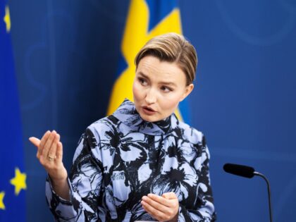 STOCKHOLM, SWEDEN - NOVEMBER 14: Ebba Busch, Deputy Prime Minister of Sweden and Minister