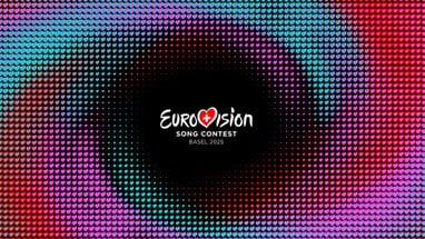 Eurovision Song Contest Basel 2025 Logo mit bunten Herzen.