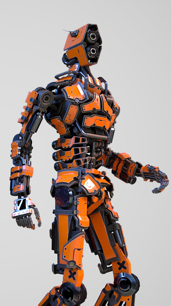 Robot with 6 color options render