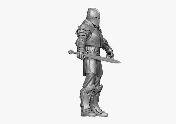 Knight - Highpoly Zbrush project 3D model