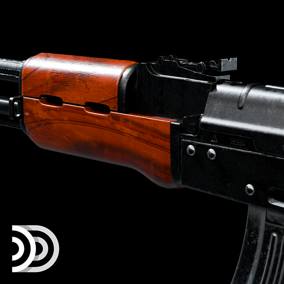 AK47 - Model with textures Low Poly