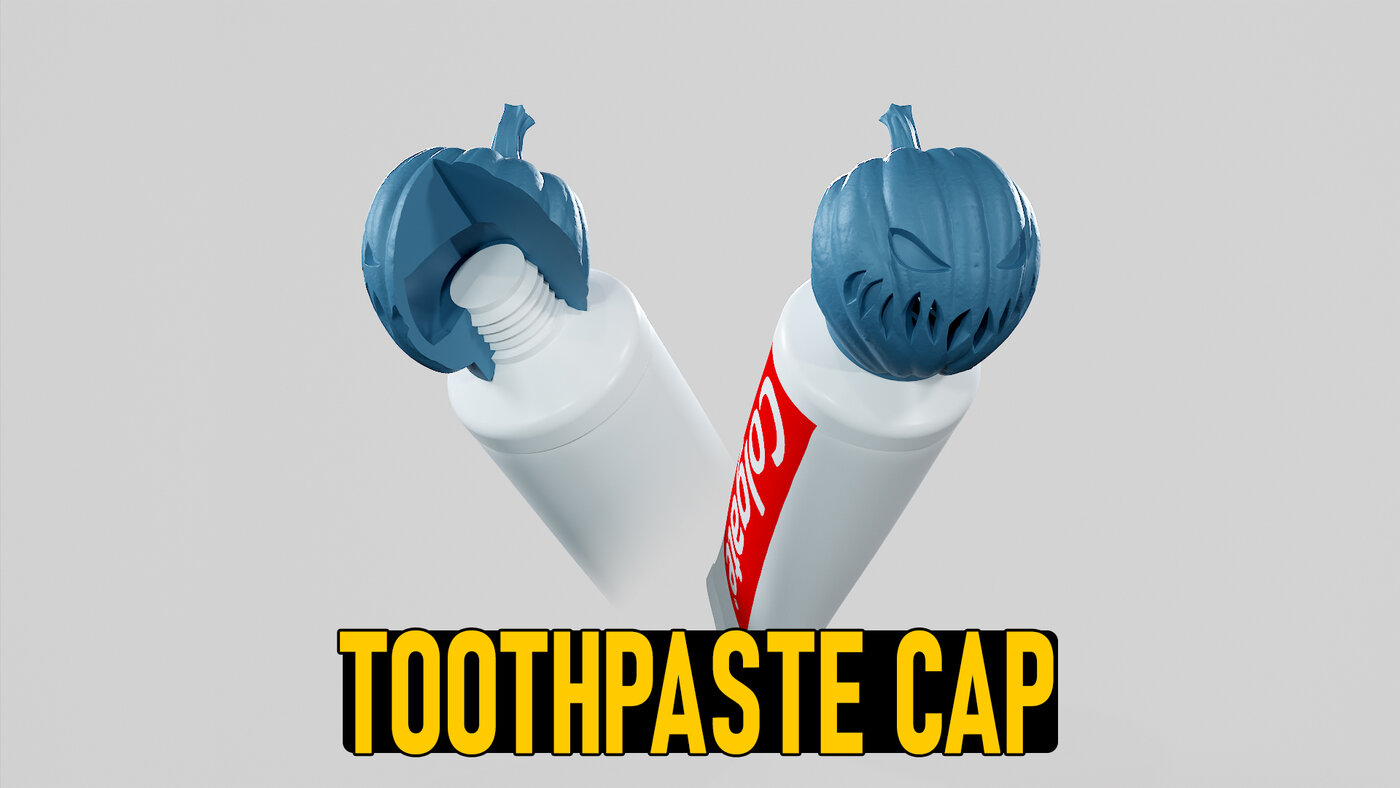 Pumpkin - Toothpaste Cup 03 STL 3D print model