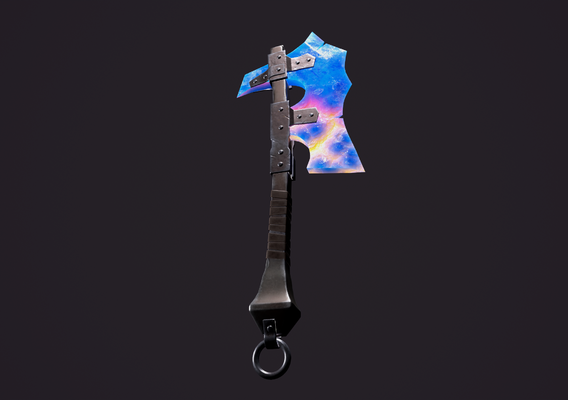 Crystal axe - Game ready weapon Stylized 3D model