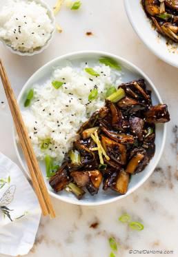 Stir Fried Eggplant with Garlic Sauce